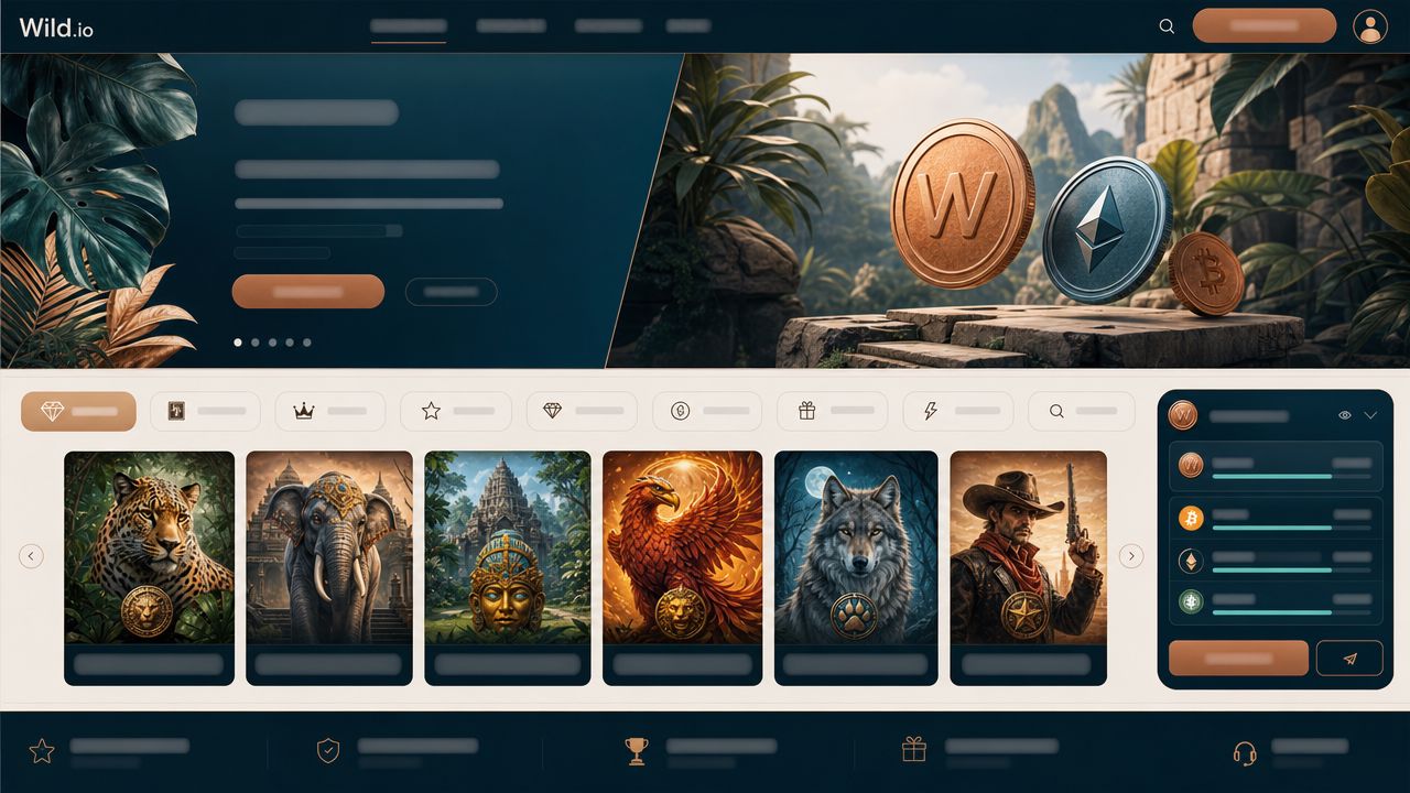 Screenshot der Startseite von Wild.io