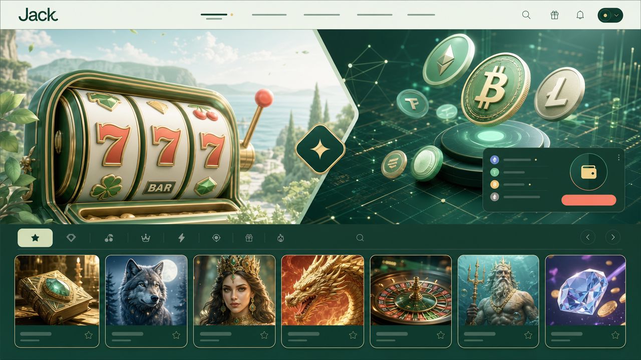 Desktop-Screenshot der Startseite von Jack