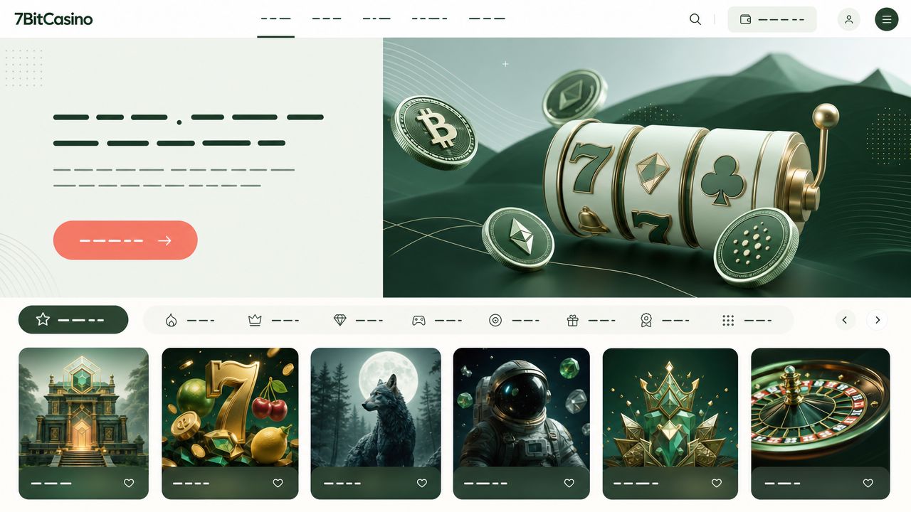 Screenshot der Startseite von 7BitCasino